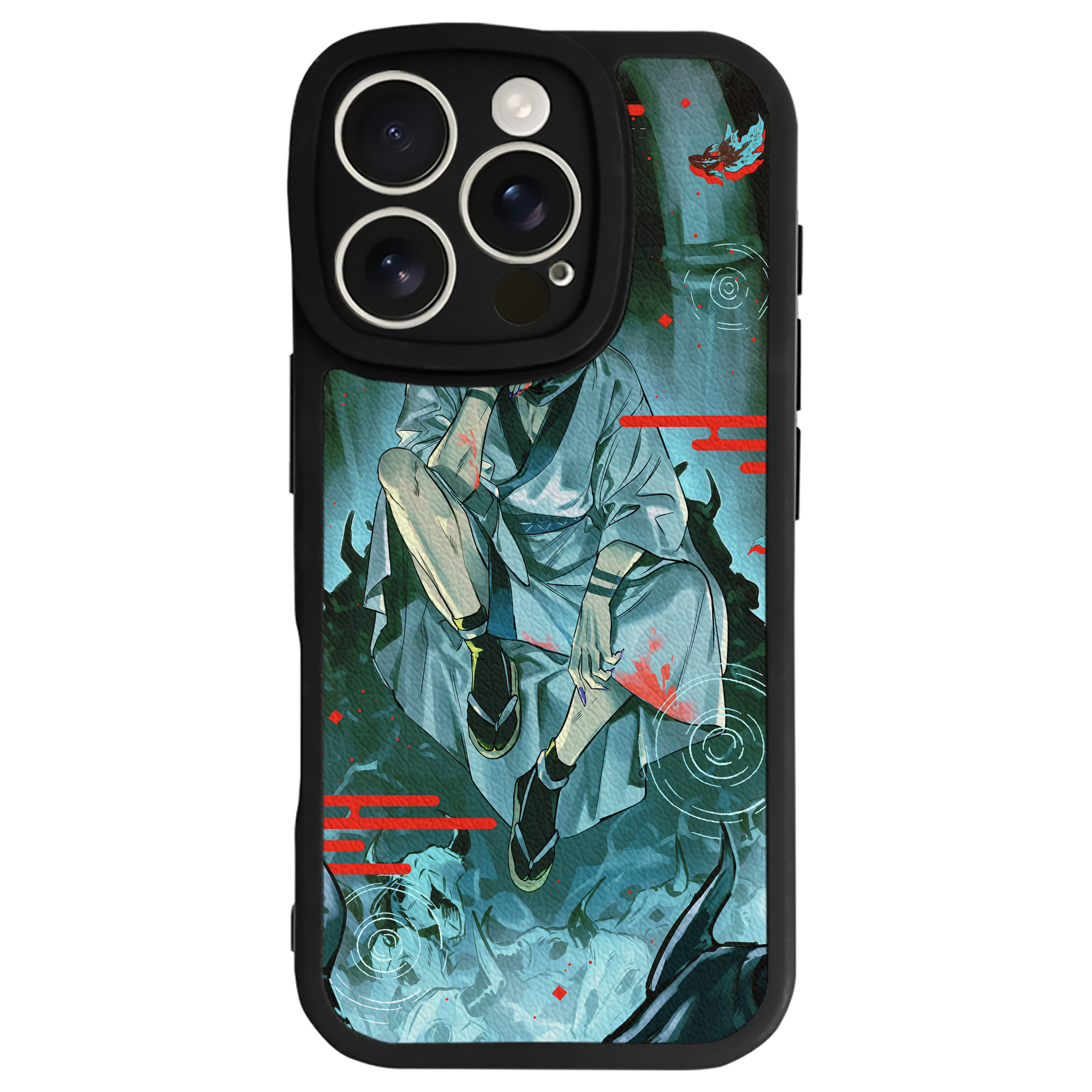 （画像用） 呪術廻戦 Jujutsu Kaisen 【iPhone 16シリーズ対応】シリコンスマホケース（レザー調） 材質：シリコン
